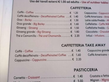 Roma më e lirë se Prishtina, një kafe 1.20 euro.